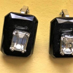 BUNDLE-4 Pairs of Clip-On  Earrings -Shiny Crystal Vintage